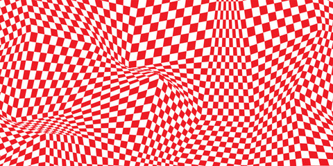 Textured red checkered tablecloth vector background isolated on white. Modern vecto eps 10