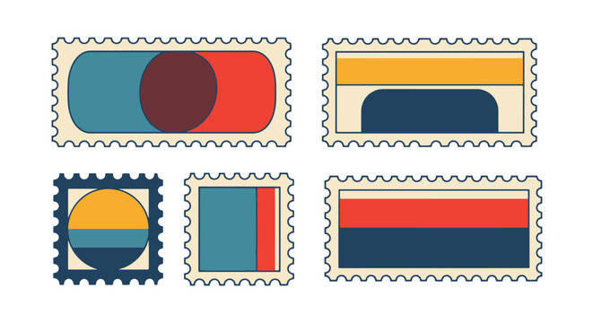 Classic Postage Stam creative soft tone vector