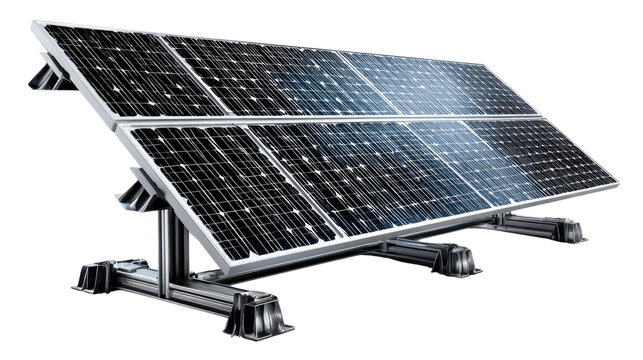 Solar Panel Array: A modern solar panel array capturing the sun's energy, symbolizing renewable power and sustainable solutions.