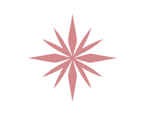 Obraz premium Starburst shape vector illustration, ornamental design, modern decorative form