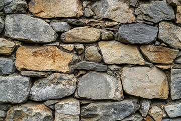 Fototapeta premium Rough texture of an ancient stone wall with gray stones Generative AI