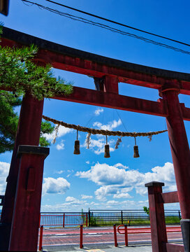 The Shirasu Shrine by the seaside