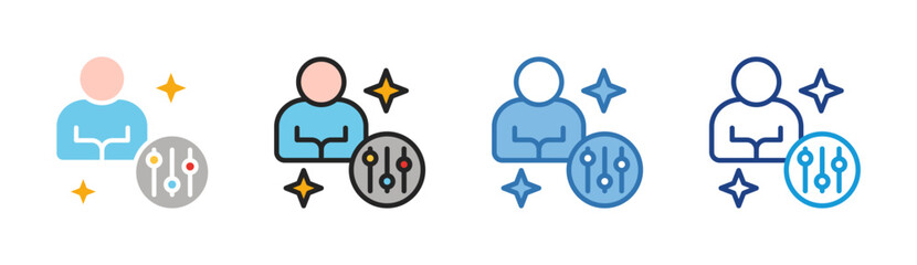 Skill Control icon set multiple style collection