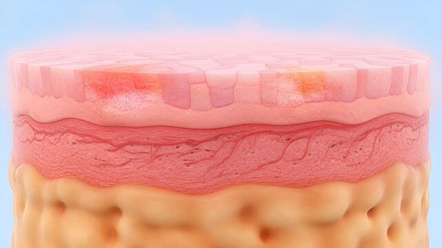Medical Skin Layer Cross-Section Animation for Dermatology & Skincare Marketing