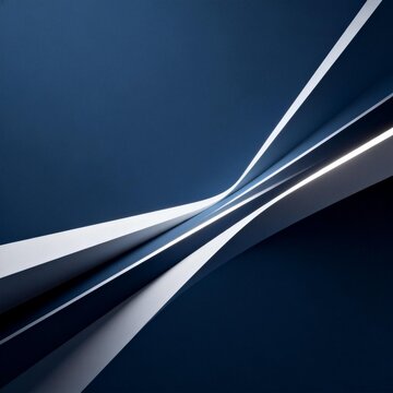 Abstract Geometric Blue and White Background with Lines