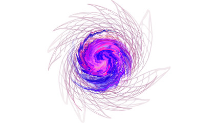 Fototapeta premium Swirling Abstract Energy Vortex with Geometric Petals