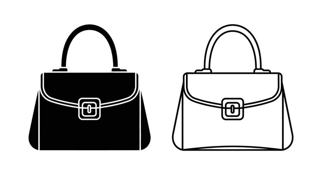 Elegant handbag designs for women's fashion illustration Vector