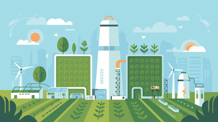 Sustainable Industrial Facility with Renewable Energy.