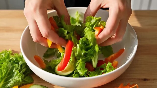fresh salad  Preparation