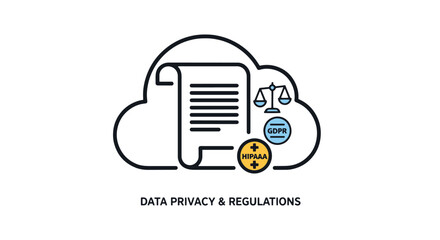 Cloud Compliance elegant colorful abstract vector