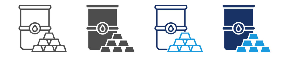 commodities icon set with multi concept