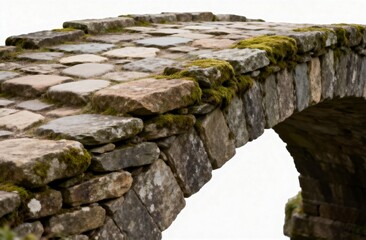 Ancient Stone Arch Bridge with Moss Covered
