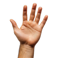 Fototapeta premium Open Hand Gesture Against Black