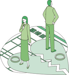 離婚する男女