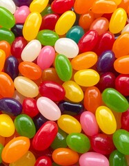 Full Frame Jelly Beans Sweets Dessert Bean Shape