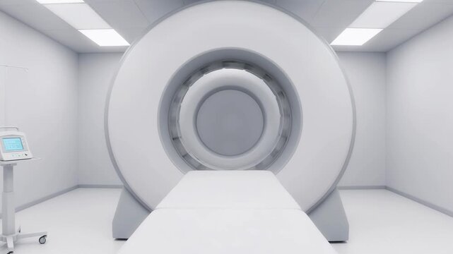 Modern Medical MRI Scanner Room Technology for Healthcare Diagnostics