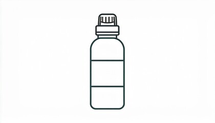 Empty plastic bottle isolated on white background minimal design mockup