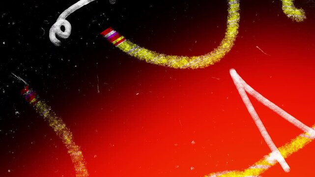 Film Burn with grunge graffiti texture animation