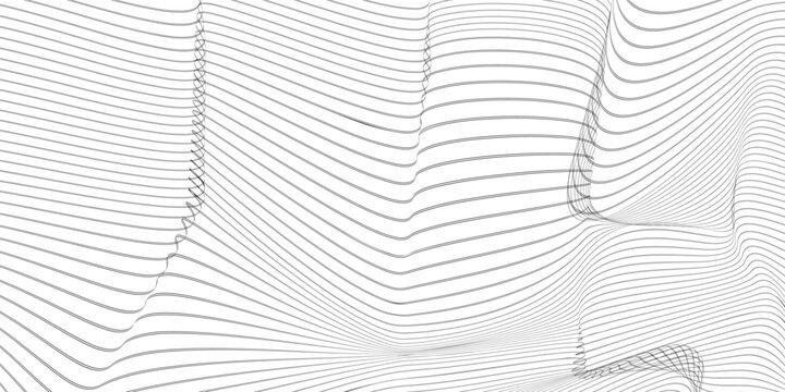 A captivating abstract line art illustration, featuring intertwined, white lines on white, simple