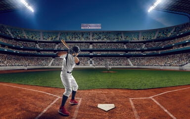 Fototapeta premium Professional baseball player. Baseball game.