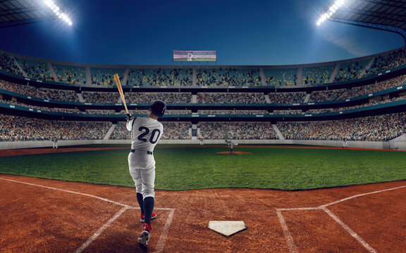 Professional baseball player.  Baseball game.