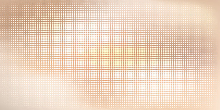 Abstract champagne beige halftone dots pattern on soft cream gradient background eps10