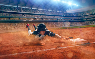 Professional baseball player.  Baseball game.