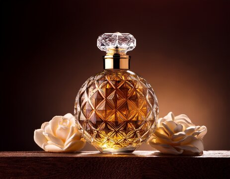 luxury perfume bottle elegant fragrance still life beauty product concept
