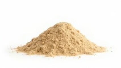 Sand Beach Pile Isolated on White Background Summer Desert Texture