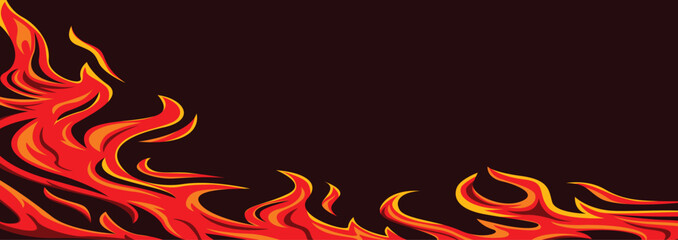  burning fire background for car wrap sticker
