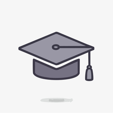 学士帽のアイコン 教育シンボル