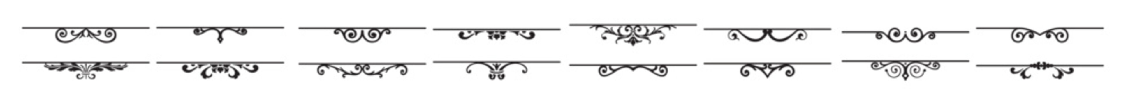 Set of decorative florish elements.