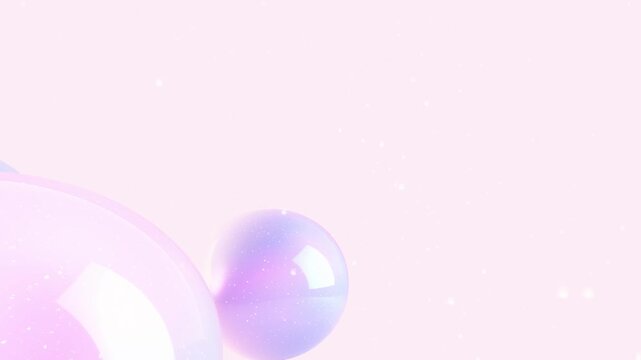Smooth glossy pastel abstract wave shape with soft gradient tones and sparkling texture isolated on light pink background creating minimal modern 3D design composition