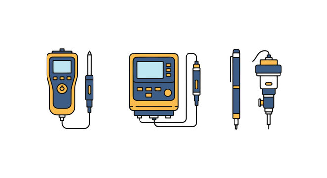 Conductivity Meter clean color concept illustration