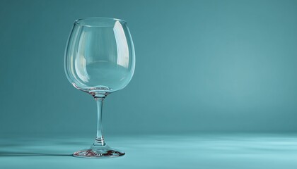 Fototapeta premium Graceful Empty Glass Against Simple Background: The Beauty Of Minimalism Captured In Still Life Photography