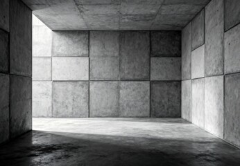 Minimalist Concrete Interior with Natural Light