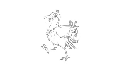 Fototapeta premium Mother Goose Carrying Goslings in Wings.