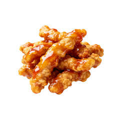 [Transparent Background PNG]Crispy sweet and sour fried pork strips with sauce