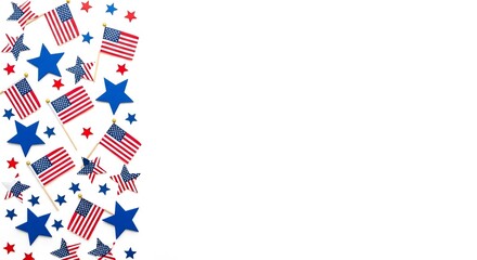 Fototapeta premium Happy memorial day usa patriotic stars and flags