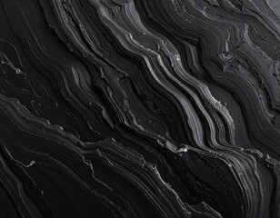 Obraz premium Abstract Black Texture with Fluid Lines and Striking Patterns