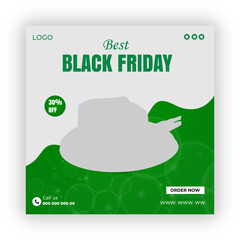 Black friday super sale social media post banner template