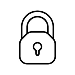 Cyber security and data protection minimalist icon. Vector illustration