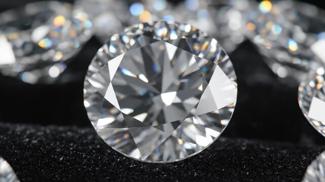 Sparkling Diamond Gemstone Close Up - A Detailed View.