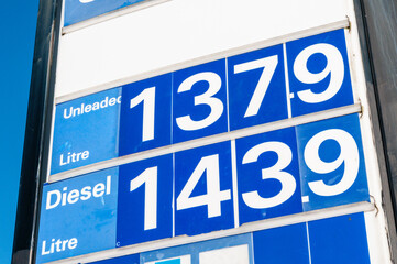Petrol and Diesel on sale for 137.9 and 143.9 pence per litre