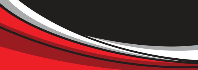 red and white curved stripes racing background for car wrap © Jeomd
