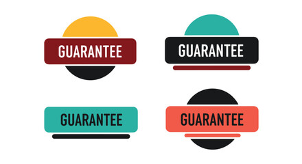 Obraz premium Guarantee Stamp Line modern colorful abstract illustration