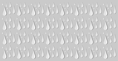 Obraz premium Seamless Raindrop Pattern on Grey Background – Minimal Water Drop Texture Design