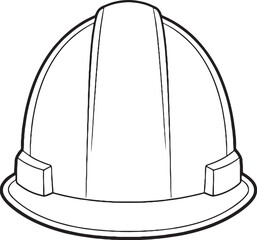 Fototapeta premium Oil and Gas Safety Helmet Line Art Icon
