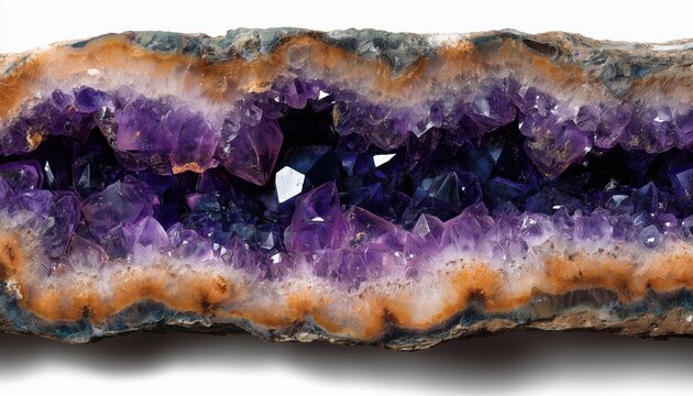 Unique Crystal Formations And Natural Geological Wonders On Display In Stunning Amethyst Geode With Vibrant Purple Hues