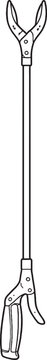 Trash Picker Grabber Line Art Icon